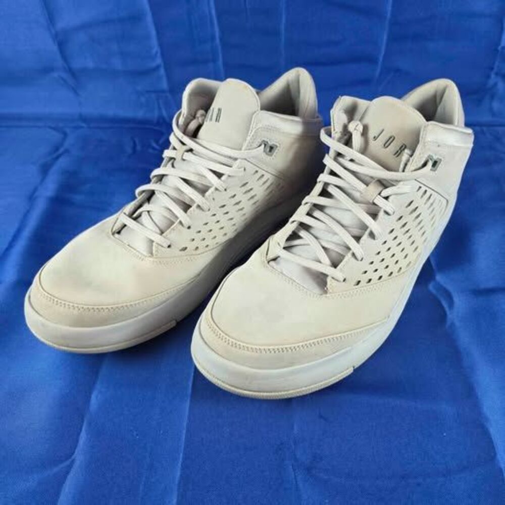 Jordan Air Flight Origin 4 Wolf Grey Mid Top Nubuck Sneakers Size 13